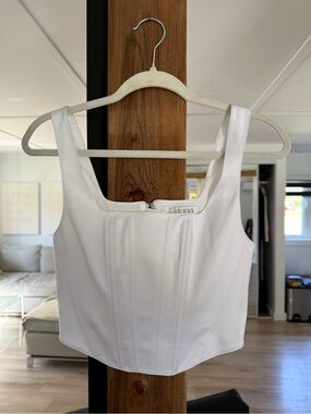GUESS White Square-Neck Corset